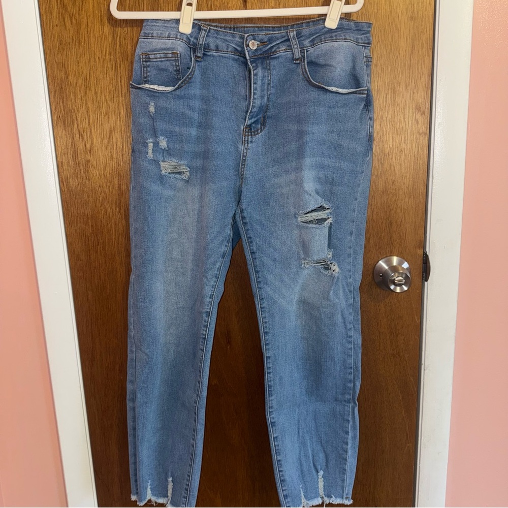Distressed Blue Women's Jeans